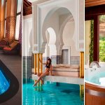 Collage con fotos de algunos de los mejores spa del mundo